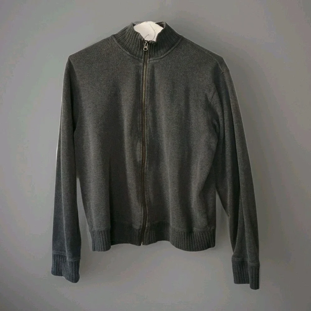 Old Navy Sweater Front Zipper Men's‎ Size Large Gray